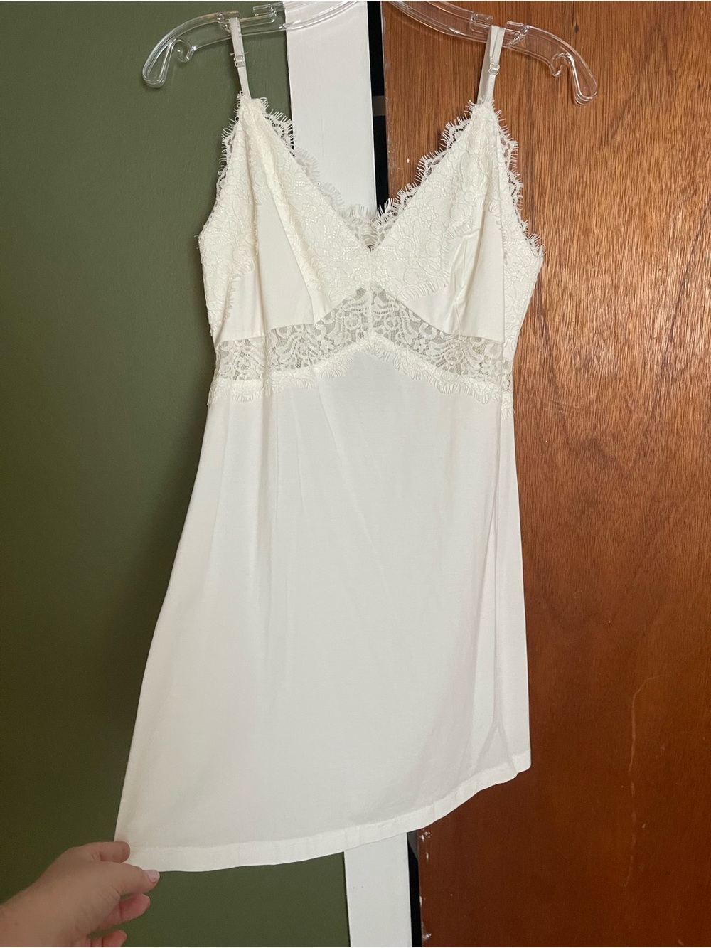 Lulu's Lace-Trim Chemise with Adjustable Straps